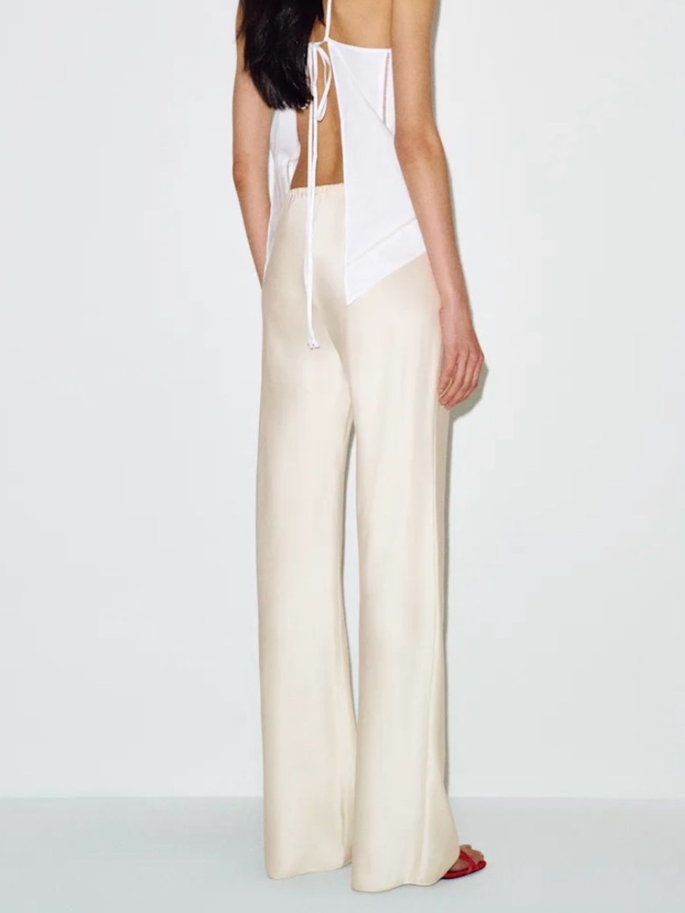 Reformation Gale Satin Mid Rise Bias Pant - Picture 3 of 8